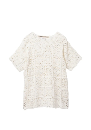 Comme Des Garçons floral-embroidered T-shirt - White