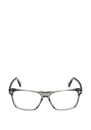 TOM FORD Eyewear T-logo rectangle-frame glasses - Grey