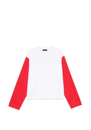 LII colour-block long-sleeve T-shirt - White