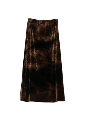 Missoni Pre-Owned 1990s velvet midi skirt - Brown
