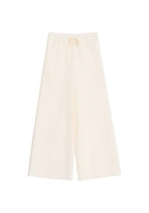 Valentino Garavani pants in Fleurs A Jour micro cotton - Neutrals
