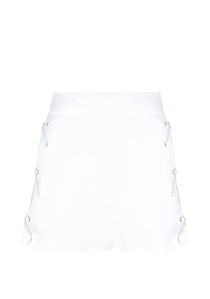Contessa Mills Doll scalloped bow-detail mini skirt - White