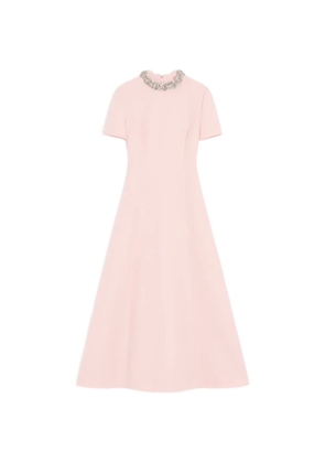 Valentino Garavani Crepe Couture embroidered midi dress - Pink