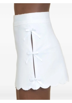 Contessa Mills Doll scalloped bow-detail mini skirt - White