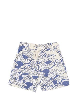 OAS Company Rouge Porto graphic-print drawstring shorts - Blue