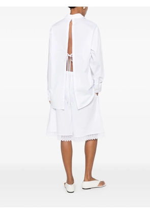 THE NINA STUDIO buttoned tie-fastening shirt - White