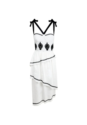 Contessa Mills Bridget tiered-ruffle dress - White