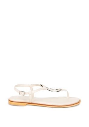SPAZIO CORRIDONI 1 silver-tone hardware sandals - White