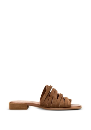 CHUCKIES multi-strap suede sandals - Brown