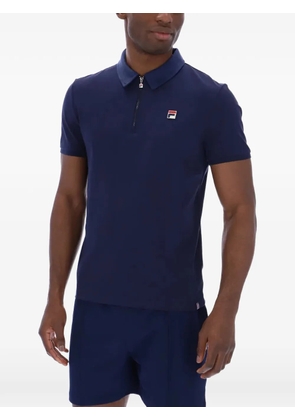 Fila Ettore logo-patch zip-fastening polo shirt - Blue
