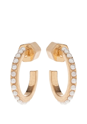 AllSaints faux-pearl hexagonal-stud earrings - Gold