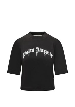 Palm Angels curved logo boxy T-shirt - Black