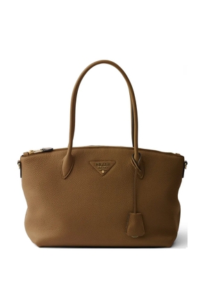Prada large logo-detail tote bag - Brown