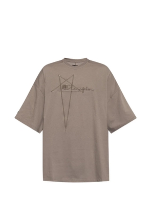 Rick Owens X Champion logo-embroidered cotton T-shirt - Grey