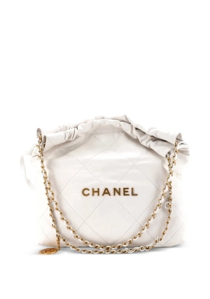 CHANEL Pre-Owned 22 Chain Quilted Calfskin Small hobo bag - White