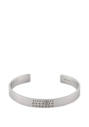 MM6 Maison Margiela Numerical Logo-engraved open-cuff bracelet - Silver