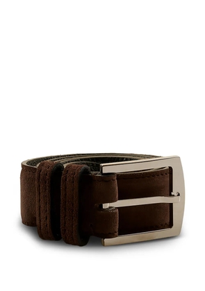 Kiton suede buckle-fastening belt - Brown