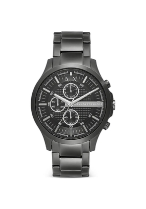 Armani Exchange logo-detail 46mm watch - Black