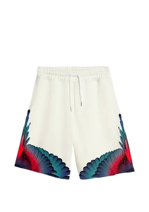 COUNTY OF MILAN wings-graphic track shorts - White