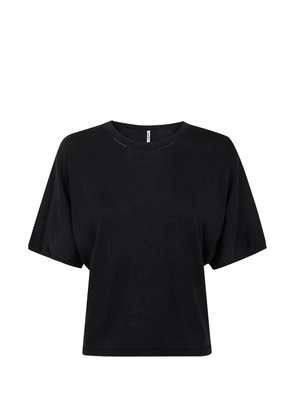 Liviana Conti fine-knit short-sleeved t-shirt - Black