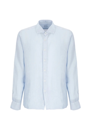 120% Lino long-sleeved shirt - Blue