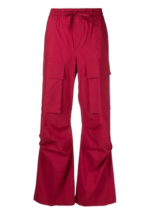 P.A.R.O.S.H. cargo-pockets pleat-detail trousers - Red