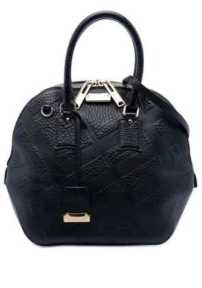Burberry Pre-Owned 2000-2017 Large Heritage Grain Check Embossed Orchard Bowling Bag satchel - Black