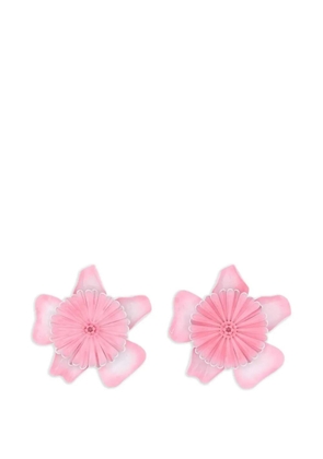 Chloé Bloom flower-motif lacquer-coated earrings - Pink