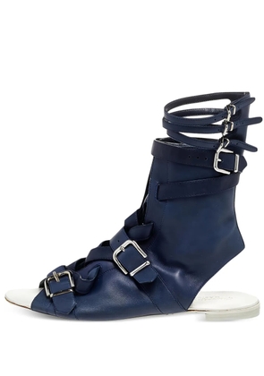 Gianvito Rossi Pre-owned buckle-embellished ankle boots - Blue