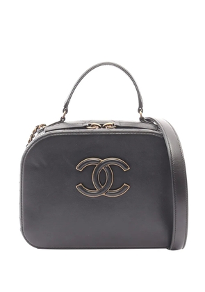 CHANEL Pre-Owned 2016-2017 CC Calfskin Paris-Rome Coco Curve Top Handle crossbody bag - Black