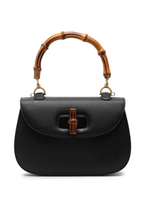 Gucci Pre-Owned 20th Century Grained Calfskin Bamboo Night satchel - Black