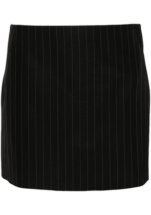 P.A.R.O.S.H. pinstripe-pattern thigh-high skirt - Black