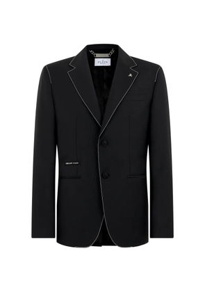 Philipp Plein contrast-stitching blazer - Black