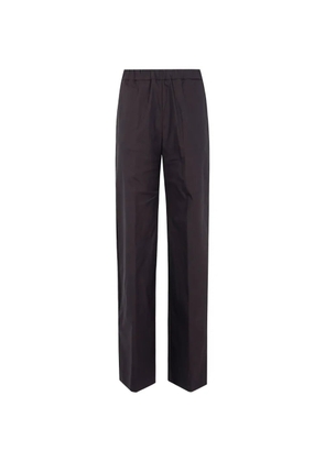 Liviana Conti Julian elasticated-waistband wide-leg trousers - Brown