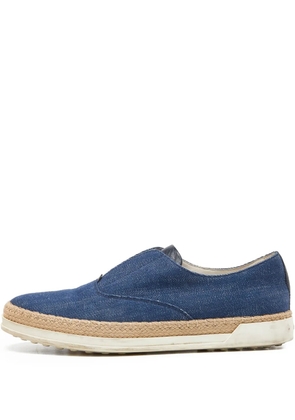 Tod's Vintage denim flat espadrilles - Blue