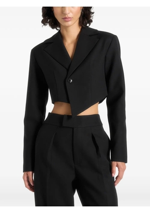 Manière De Voir Dina asymmetric cropped blazer - Black