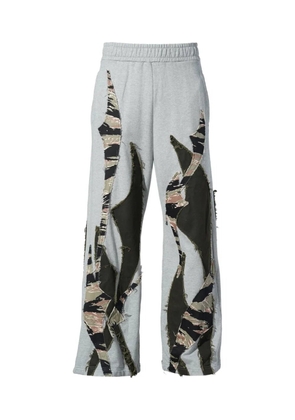 YUKI HASHIMOTO patchwork-design track pants - Grey