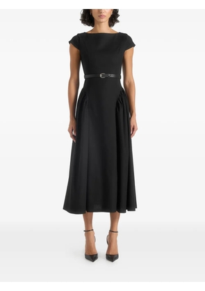 Manière De Voir Gaia belted pleated-skirt dress - Black