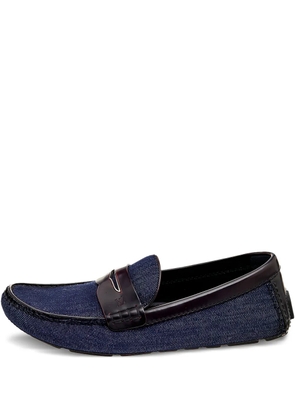 Louis Vuitton Pre-Owned denim Penny loafers - Blue