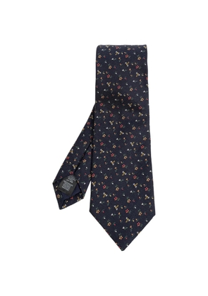 Paul Smith Flowers and Bees silk tie - Blue