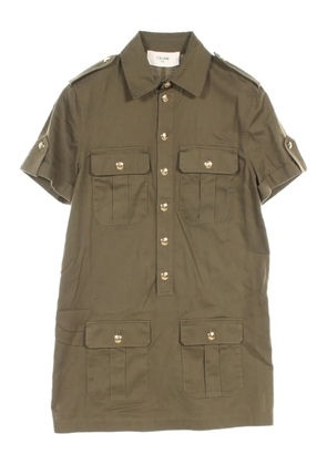 Celine Pre-Owned 2010s pocketed shirt dress - Green
