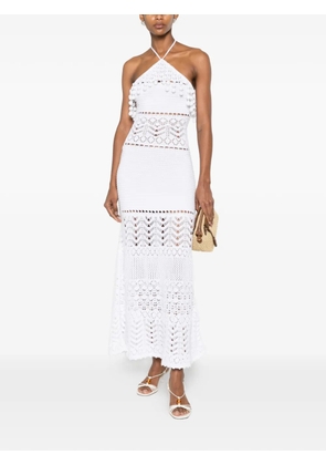 Retrofete Perette crochet midi dress - White