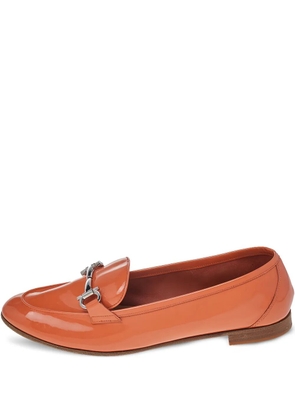 Ferragamo Pre-Owned Gancio-bit loafers - Orange