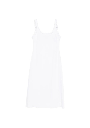 Posse Florence ruffled-seam midi dress - White
