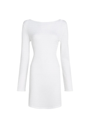 Karl Lagerfeld textured faux-pearl beach dress - White