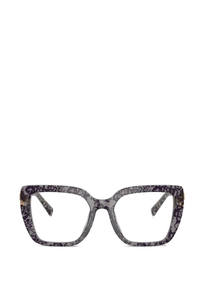 Dolce & Gabbana Eyewear Devotion lace-print glasses - Black
