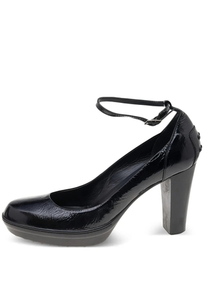 Tod's Vintage Pre-owned 100mm leather platform pumps - Black
