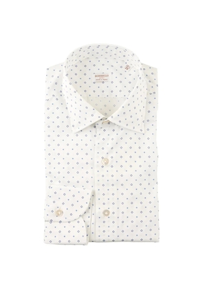 BORRIELLO NAPOLI geometric-print cotton shirt - White