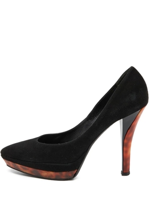 Casadei Vintage 125mm suede heeled pumps - Black