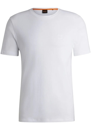 BOSS logo-embroidered T-shirt - White